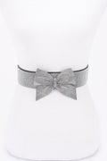 Rhinestone Ribbon Elastic Belt