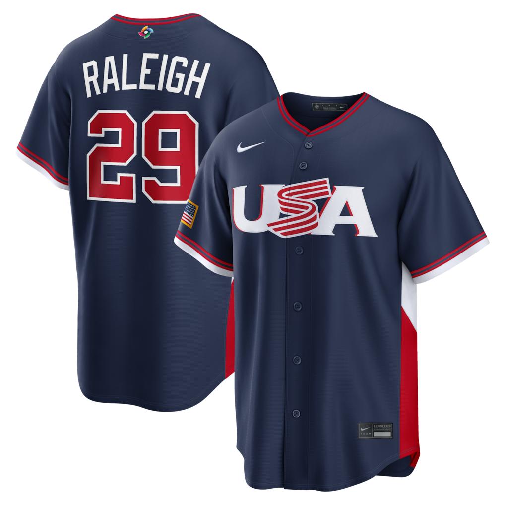 USA Baseball Cal Raleigh Navy Baseball Classic Jersey