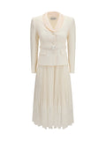 Self-Portrait Women Bouclé Midi Dress With Shawl Collar