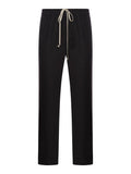 Rick Owens Men Dietrich Wide Leg Cotton Trousers