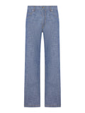 Fendi Men Blue Chambray Denim Pants