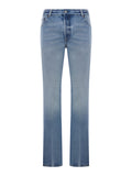 Miu Miu Women Five-Pocket Washed Denim Trousers