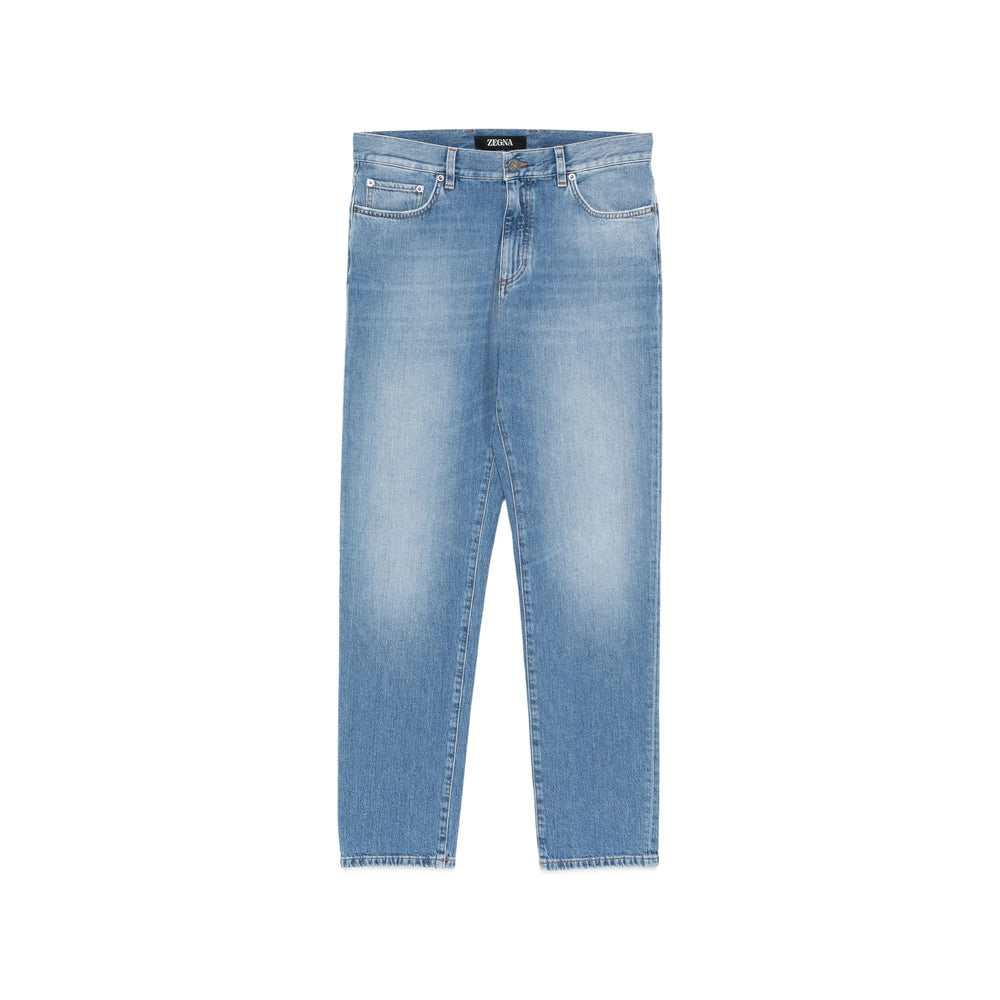 Zegna Blue Denim - Slim-Fit Jeans Men