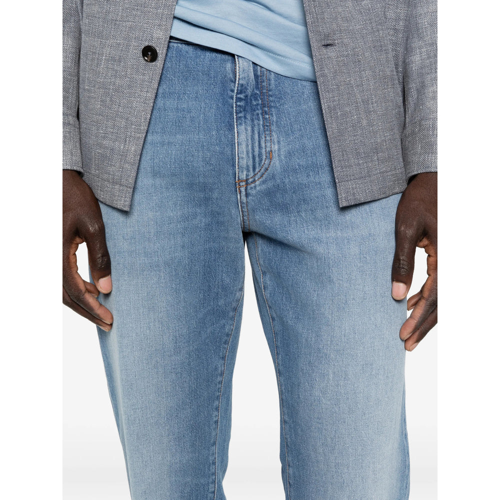 Zegna Blue Denim - Slim-Fit Jeans Men