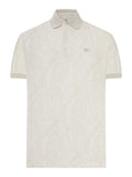 Etro Men Cotton Polo Shirt With Arnica Pattern