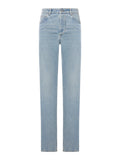 Bottega Veneta Women Straight Leg Denim Jeans, Light Wash
