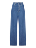 Bottega Veneta Women Atlantic Blue Wash Wide-Leg Jeans