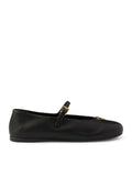 Prada Women Nappa Leather Ballet Flats With Logo