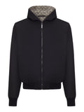 Gucci Men Reversible Zip-Up Jacket In Cotton Fabric