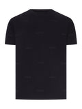 Gucci Men Jacquard Wool And Silk Blend T-Shirt With All-Over Logo