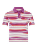 Celine Women Striped Cotton Polo Shirt
