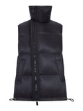 Sacai Women Nylon Vest With High Collar And Drawstring