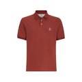 Brunello Cucinelli Orange Polo Shirts Men