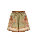 Zimmermann Green Shorts - Mini Shorts Women