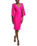 Joseph Ribkoff Studded Neckline Midi Dress