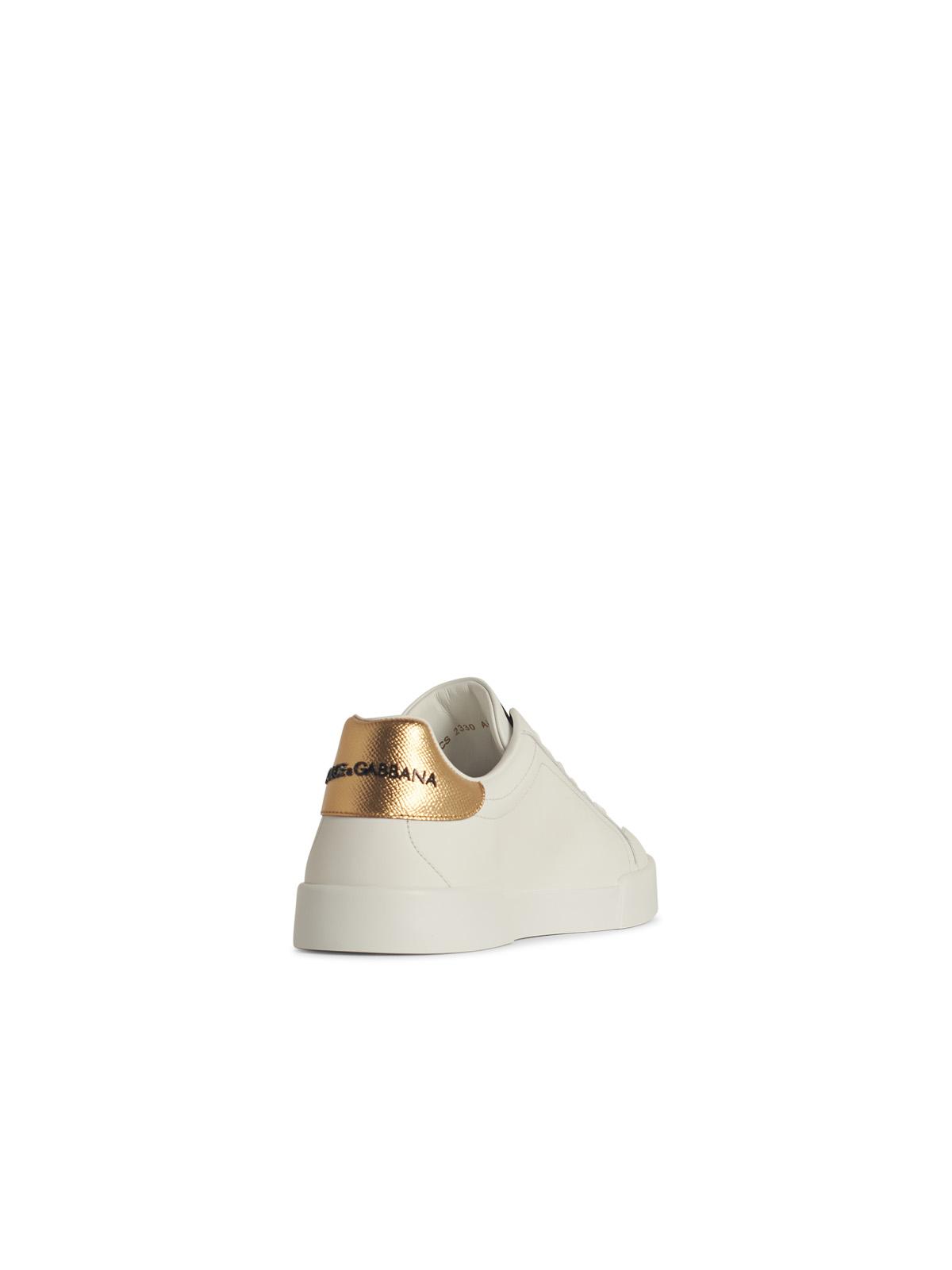Dolce & Gabbana 'Portofino' White Leather Sneakers Men