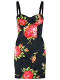 Dolce & Gabbana 'Bouquet Rose' Dress In Black Viscose Blend Women