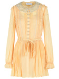 Self Portrait Cream Viscose Mini Dress Women