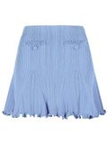 Self Portrait 'Pearl' Skirt In Light Blue Viscose Blend Women