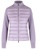 Moncler Padded Virgin Wool Cardigan With Lilac Zip Women