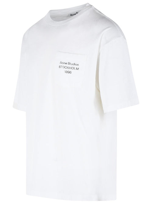 Acne Studios White Cotton And Linen T-Shirt Women