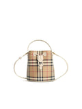 Burberry 'Vintage Check' Bucket Bag In Beige Cotton Blend Women