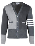 Thom Browne 'Fun Mix' Grey Merino Wool Cardigan Men