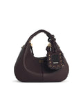 Ganni Brown Eco Leather Mini Hobo Bag Women