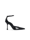 Jimmy Choo 'Quinci 95' Black Leather Pumps Women