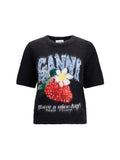 Ganni Women Alpaca And Wool-Blend T-Shirt