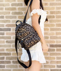 Kate Spade Chelsea The Little Better Nylon Mini Backpack Black Multi Leopard