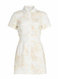 Shannon Floral Embroidered Mini Dress In White Embroidery