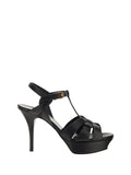 Saint Laurent Women Leather Platform Sandals
