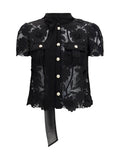 Self-Portrait Women Tie-Neck Top