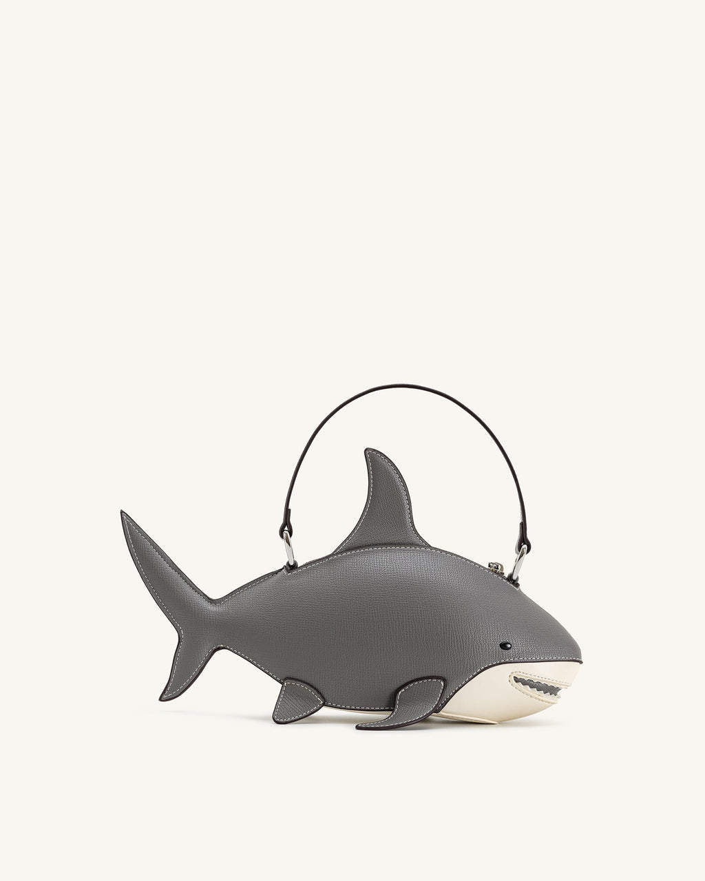 Nerys Shark Look Top Handle Bag - Grey