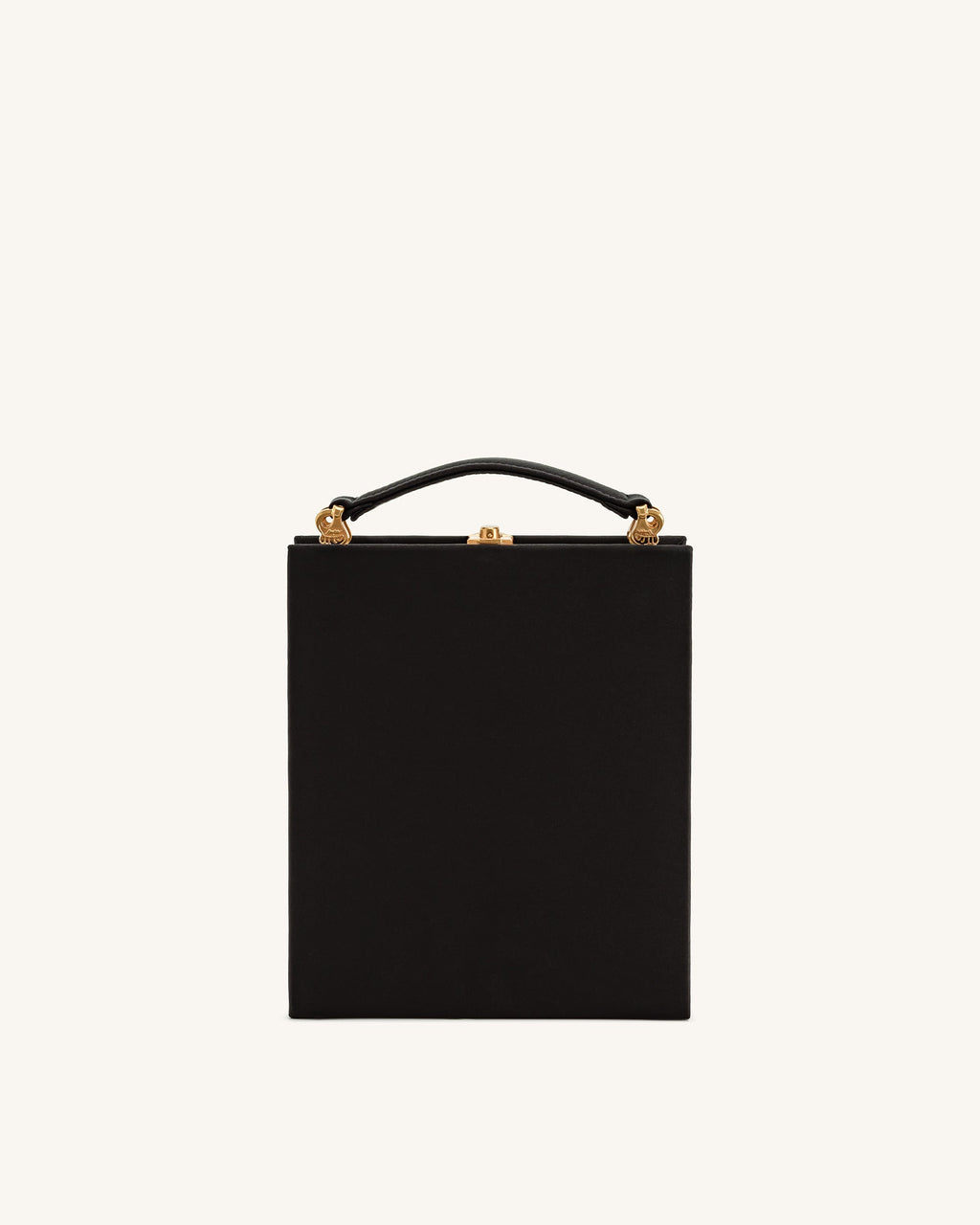 Taya Orchid Motif  Book Shape Clutch Bag - Black