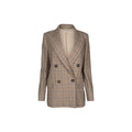 Brunello Cucinelli Prince Of Wales Linen Blazer Women