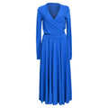 Proenza Schouler White Label Crepe Wrap Dress in Blue Viscose