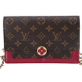 Louis Vuitton Portefeuille Flor M67404 Chain Wallet Crossbody Monogram Fuchsia
