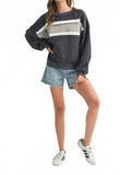 Winnie Crew Sweatshirt In Charcoal