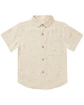 Rylee + Cru Collective Collared Linen-Blend Shirt