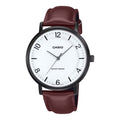 Casio Men’s Leather Analog Watch White Dial - MTP-VT03BL-7BDF