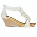 Women's Harlequin Wedge Sandal In White