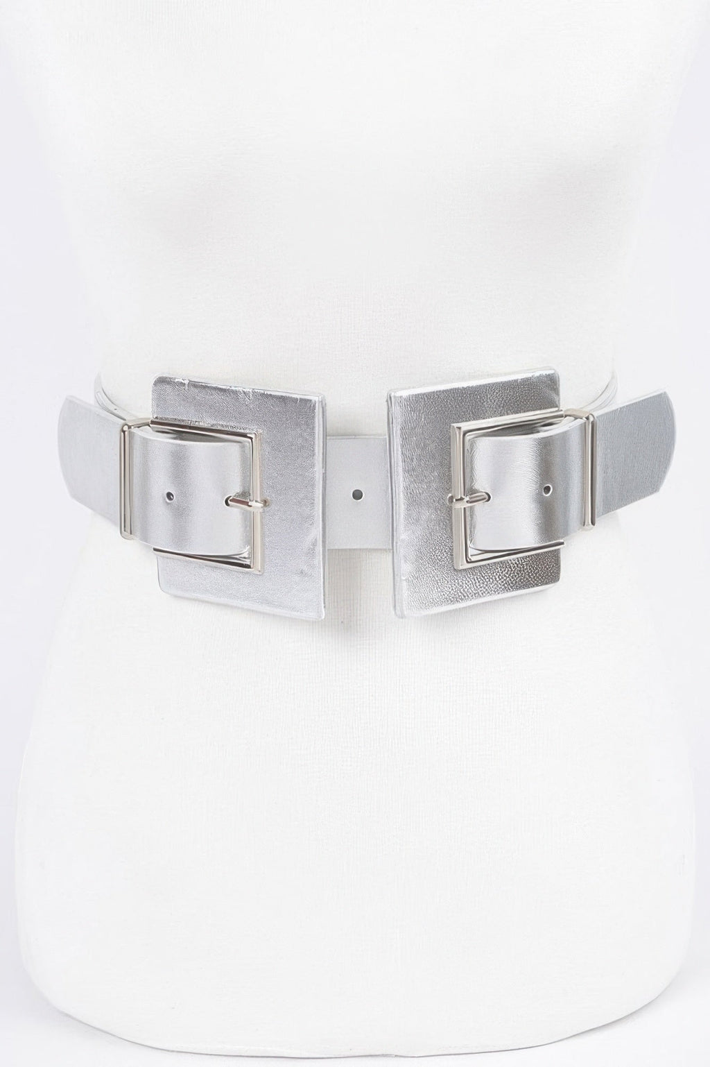 Two Buckle Plus Size Elastic Belt