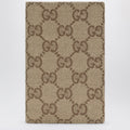 Gucci Essence Classic Card Holder In Sand Beige Gg Fabric Men
