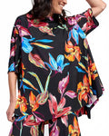 Laguna Oversized Trapeze Top In Bloom