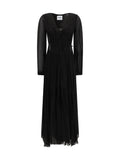 Marant Etoile Women Buttoned Sheer Long Dress