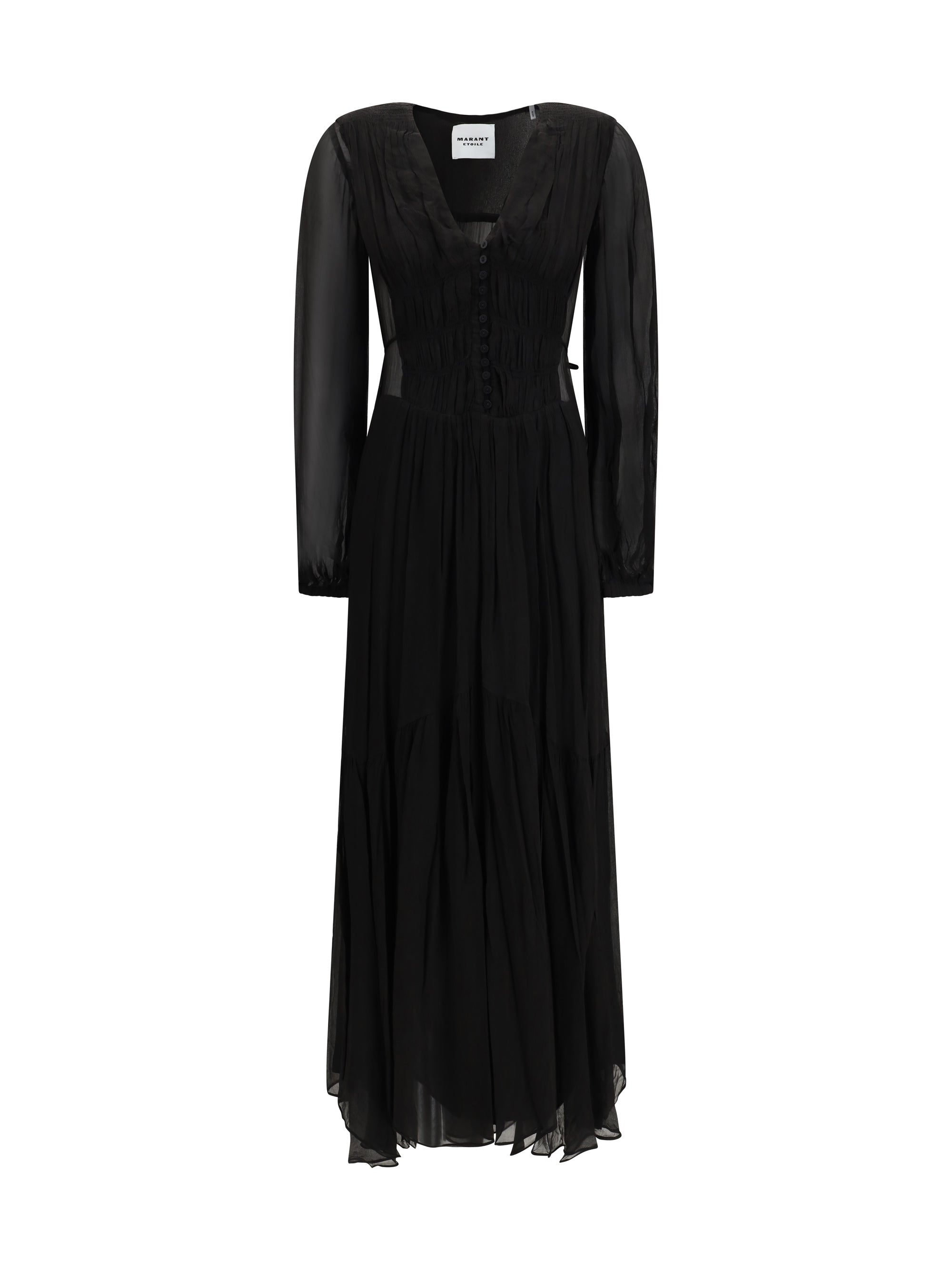 Marant Etoile Women Buttoned Sheer Long Dress