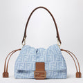 Fendi Medium Baguette Mumsâ€ Bag In Light Blue Ff Denim Women