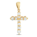 LB Exclusive 18K Yellow Gold 0.50ct Diamond Cross Pendant MF23-041426